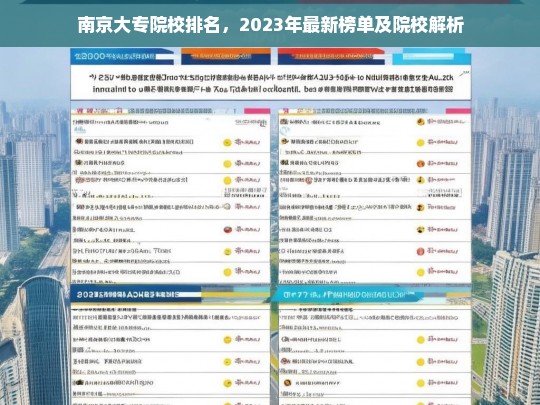 2023年南京大专院校最新排名及院校深度解析-第1张图片-东方成人网